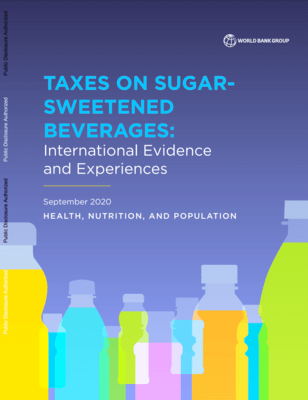 A cover image of the report on SSB taxation